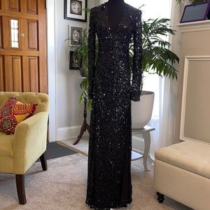 French Connection Helena Sparkle Plunging Neck Maxi Dress